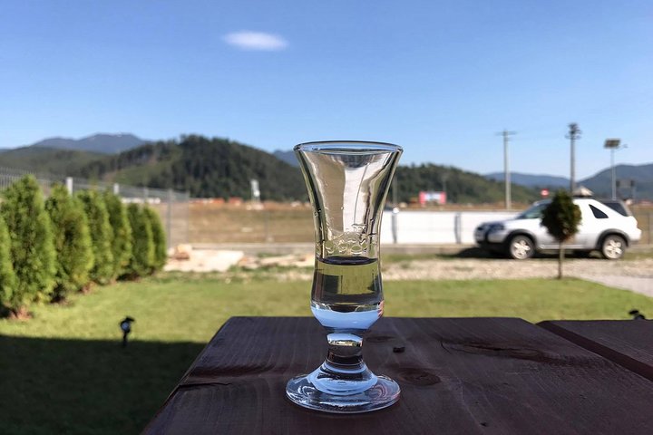 Distillery tour - a glass of palinca