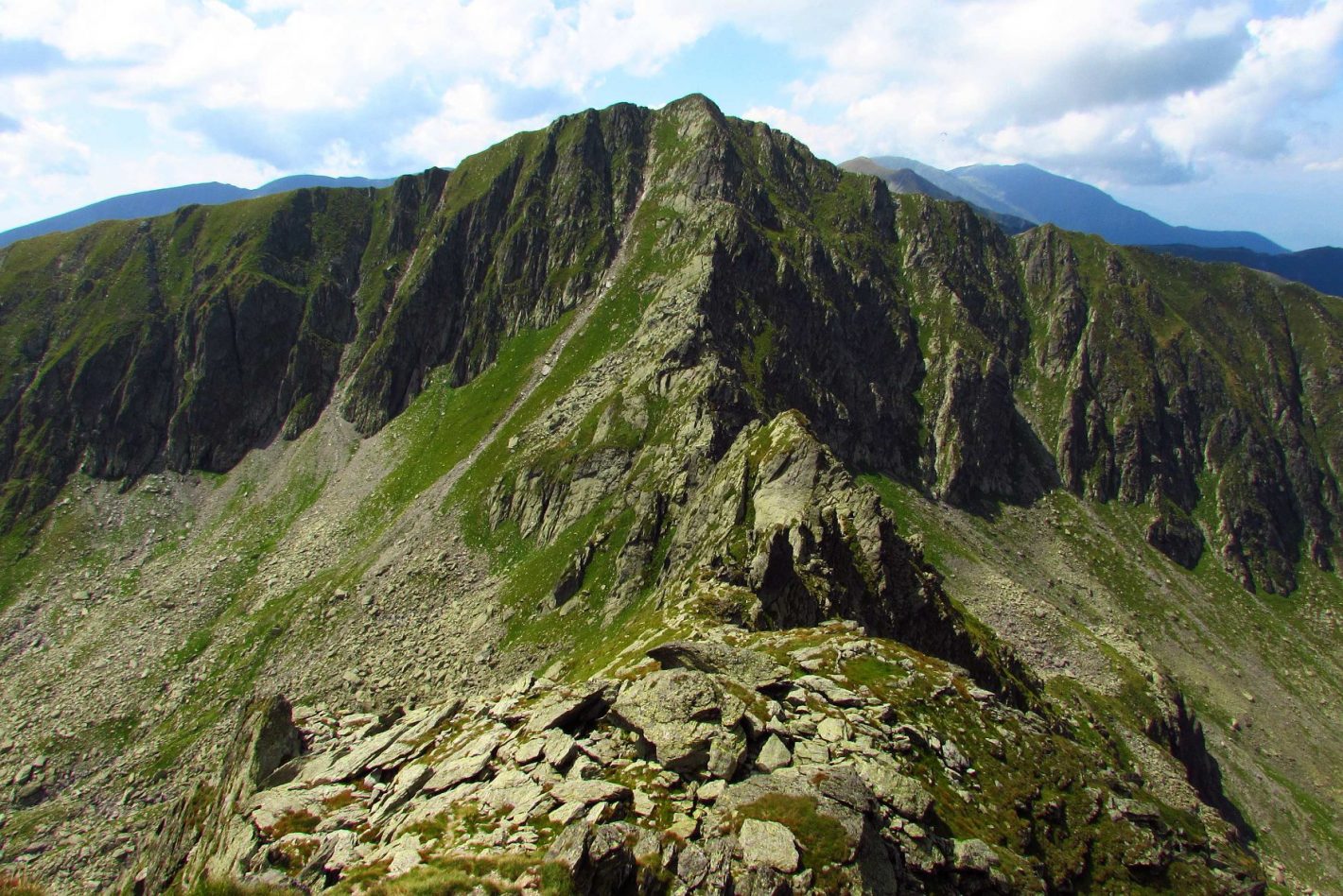 Mountain ridge in Fagaras mountains, Romania